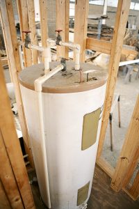 Image of water heater installed in new home